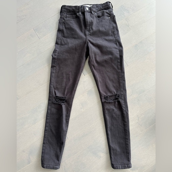 TOPSHOP Ripped Jamie Skinny Jeans Size 25 - Picture 3 of 4